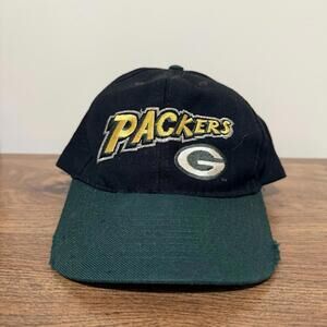 Vintage Green Bay Packers Snapback Hat American Needle NFL Green Yellow
